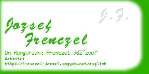 jozsef frenczel business card